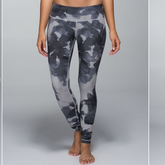 Lululemon Wunder Under Floral Platoon Silver Spoon Ambient Grey Silver Spoon 10 - Picture 5 of 7